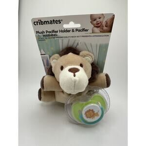 Cribmates Elephant Plush Pacifier Holder with Pacifier Gray/Blue 0-18M Lovey